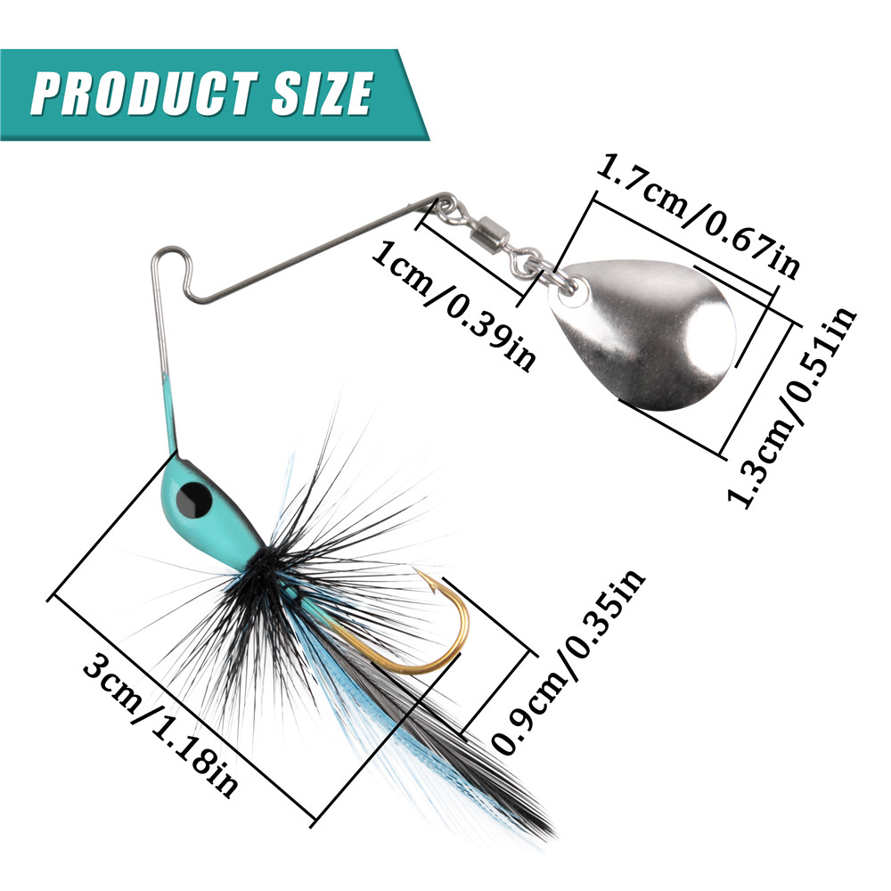 6 pièces/12 pièces Spinner app - Fishing Lure Spinnerbait avis et prix