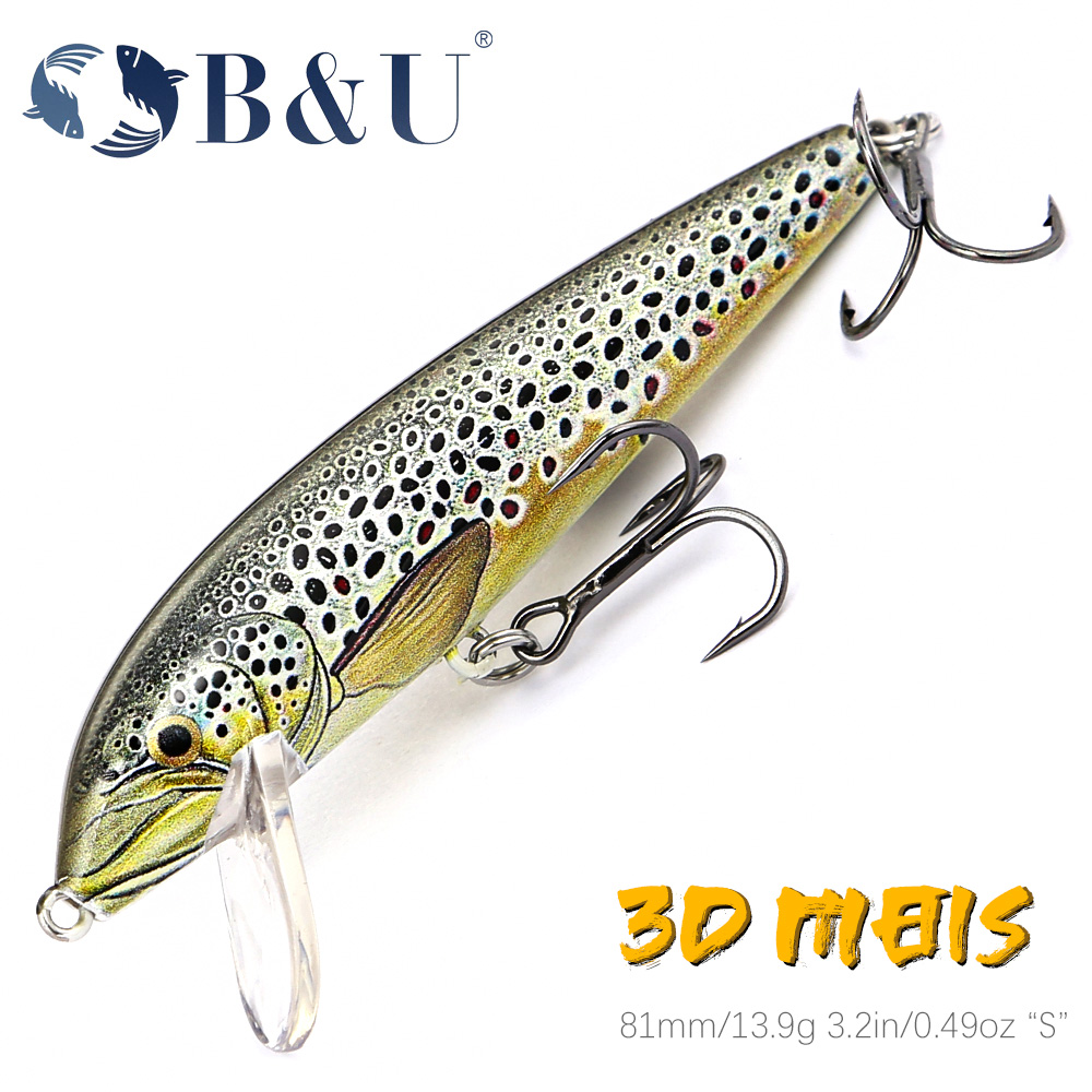 B & U 80mm coulant vairon Wobb - Fishing Lure Jerkbait avis et prix